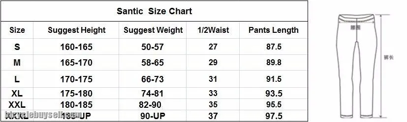 SANTIC Jack Men's Cycling Pants Compression Coolmax 4D Padded(Suitable for Long Distance)