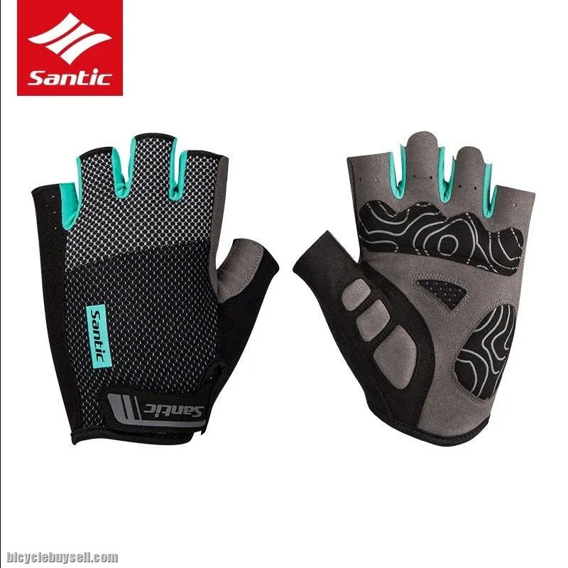 SANTIC Gloves Shockproof Anti-Slip Victor Men Cycling Half Finger - 2 Colors