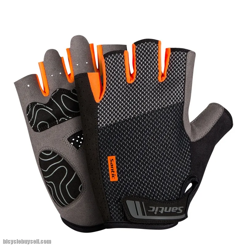 SANTIC Gloves Shockproof Anti-Slip Victor Men Cycling Half Finger - 2 Colors