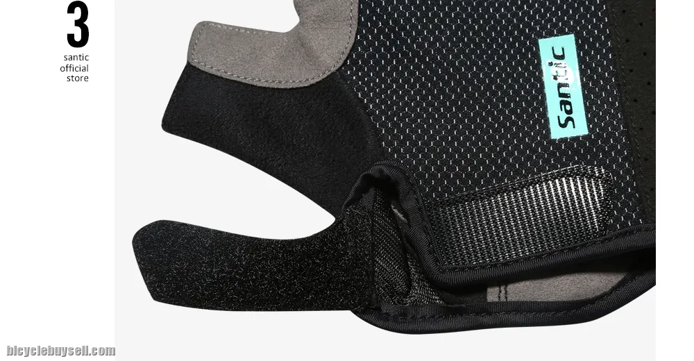SANTIC Gloves Shockproof Anti-Slip Victor Men Cycling Half Finger - 2 Colors
