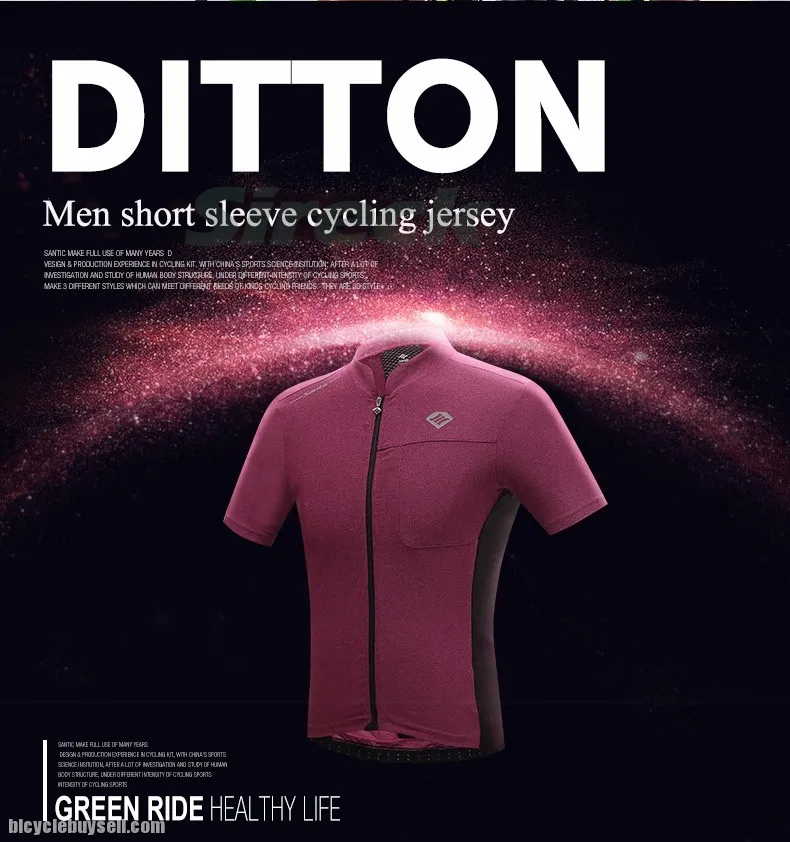 Santic Ditton New Men's Cycling Jersey Short Sleeve Riding Bike Bicycle Shirt