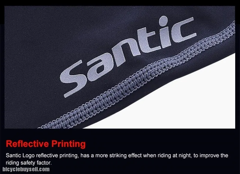 SANTIC GreyMark Men's 3/4 Length Cycling Pants 4D COOLMAX Padded