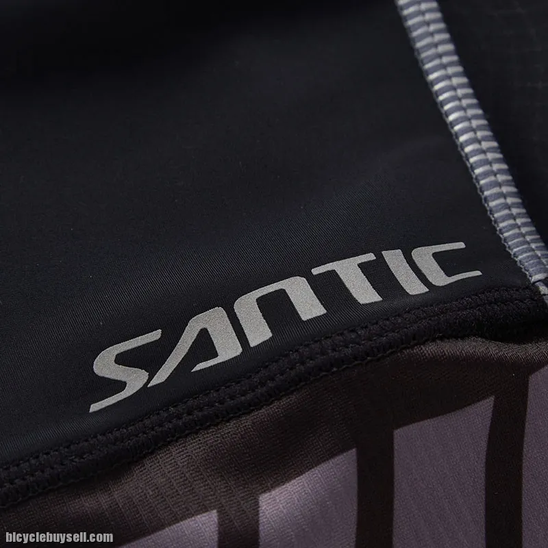SANTIC GreyScale Men's 3/4 Length Cycling Pants 4D Anti Slip Padded