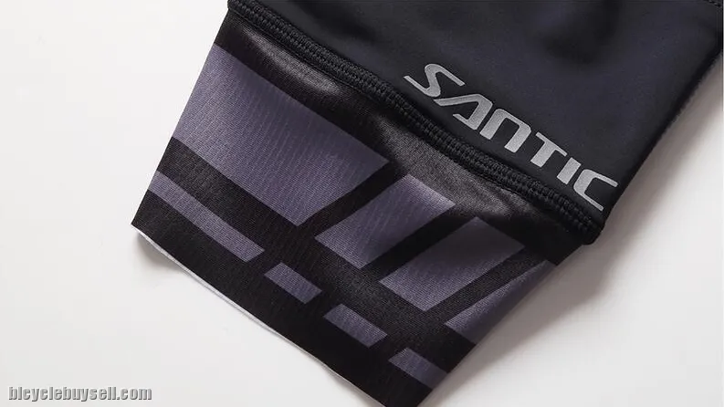 SANTIC GreyScale Men's 3/4 Length Cycling Pants 4D Anti Slip Padded