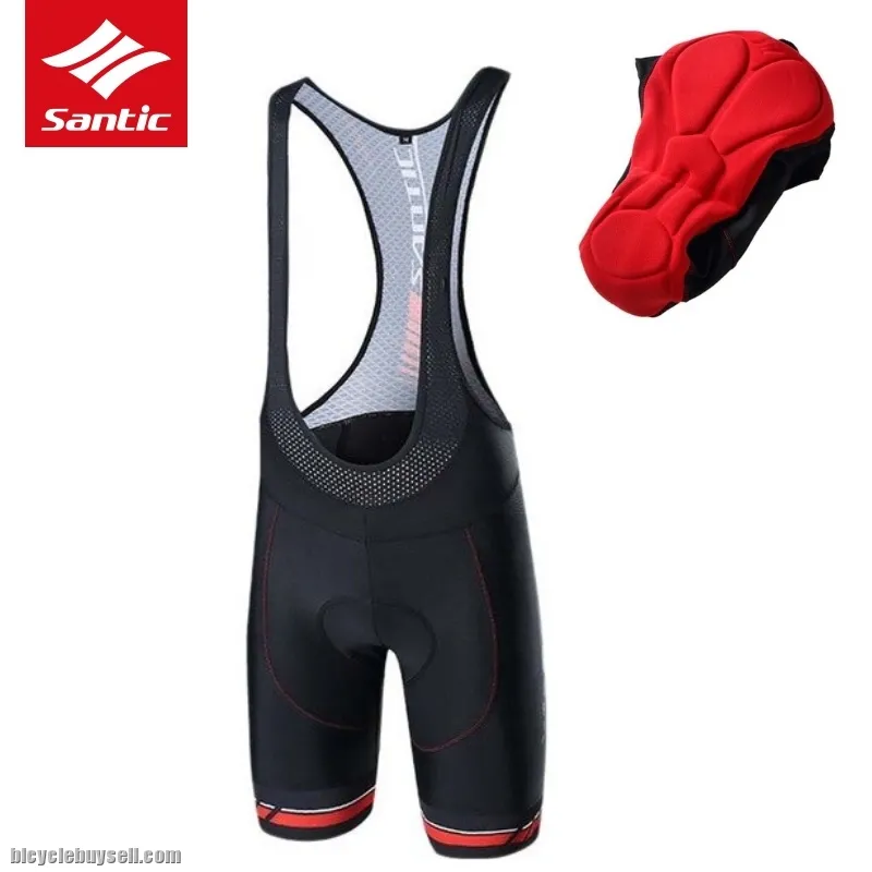 Santic Alok Black Men Padded Cycling Professional Bib Shorts Tights
