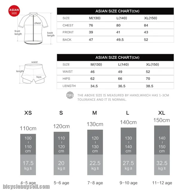 Santic Vanilla Junior Girl's Cycling Suit Kid's Bike Bicycle Jersey &amp; 4D Padded Skirt