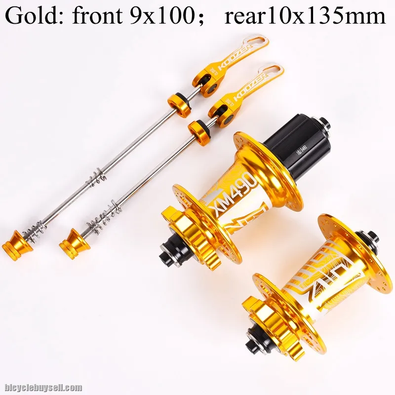 KOOZER XM490 HUB MTB QUICK RELEASE SEALED BEARING (GOLD/BLUE)