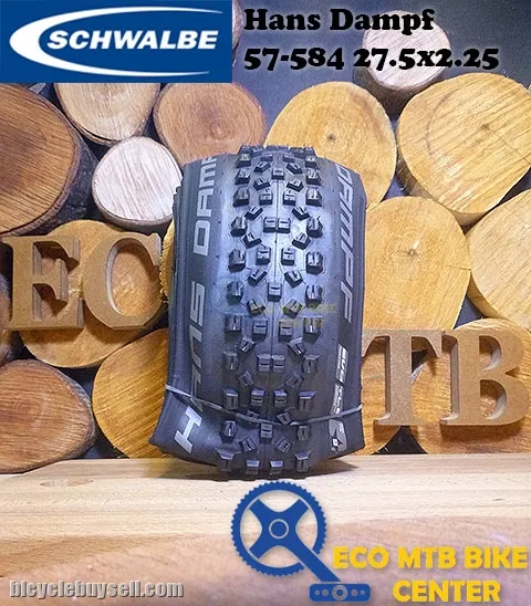 SCHWALBE Tires Hans Dampf 57-584 SnakeSkin TubeLess Easy Triple Star Compound Folding 27.5x2.25 650B