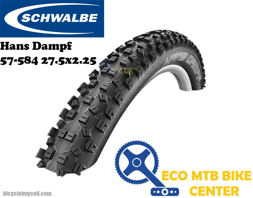 SCHWALBE Tires Hans Dampf 57-584 SnakeSkin TubeLess Easy Triple Star Compound Folding 27.5x2.25 650B
