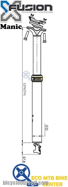 X FUSION Dropper SeatPosts Manic w/ Lever