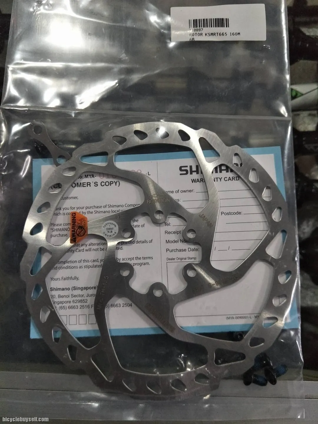 Shimano slx/zee rt66 6bolt rotor 160mm clearance sale With genuine warranty card