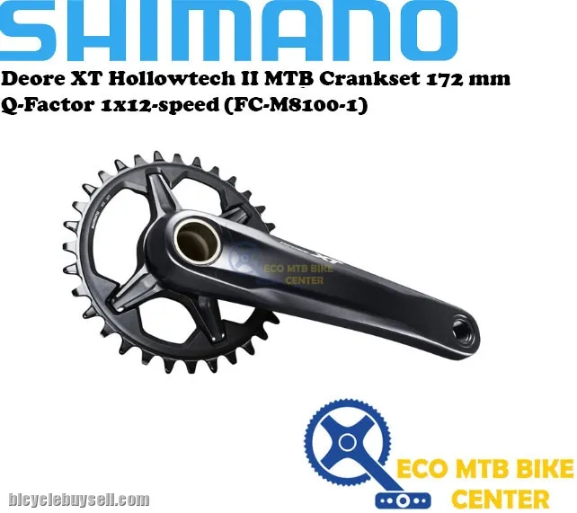 SHIMANO Deore XT Hollowtech II MTB Crankset 172 mm Q-Factor 1x12-speed (FC-M8100-1)