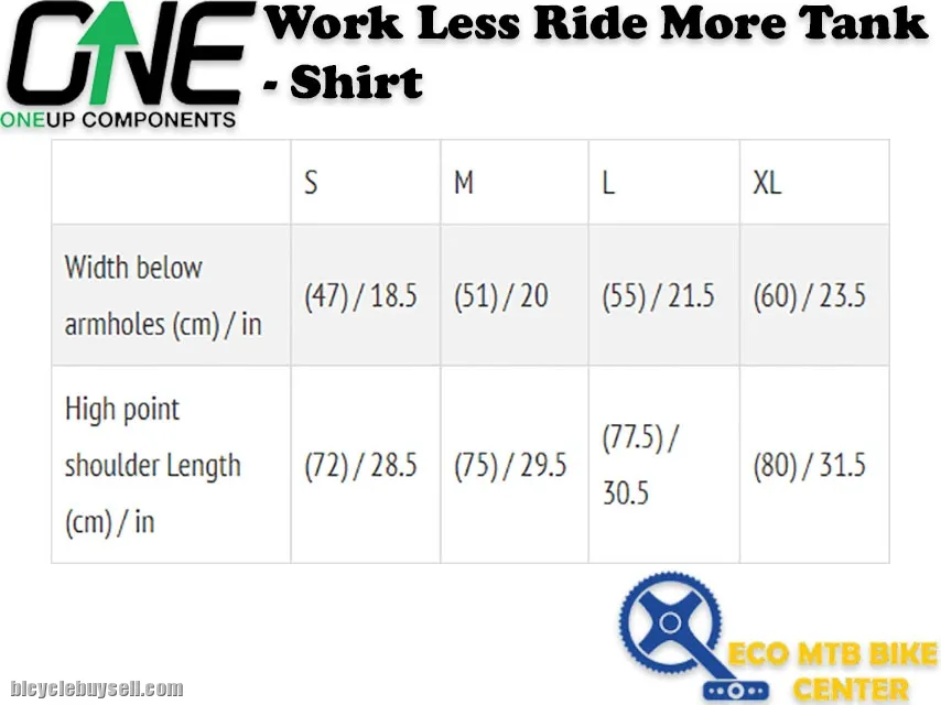 ONEUP COMPONENTS Shirts - Work Less Ride More Tank