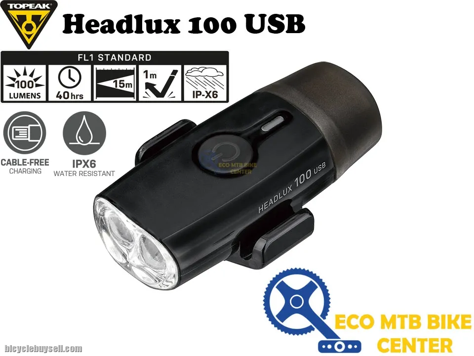 TOPEAK Light Headlux 100 USB Lumen