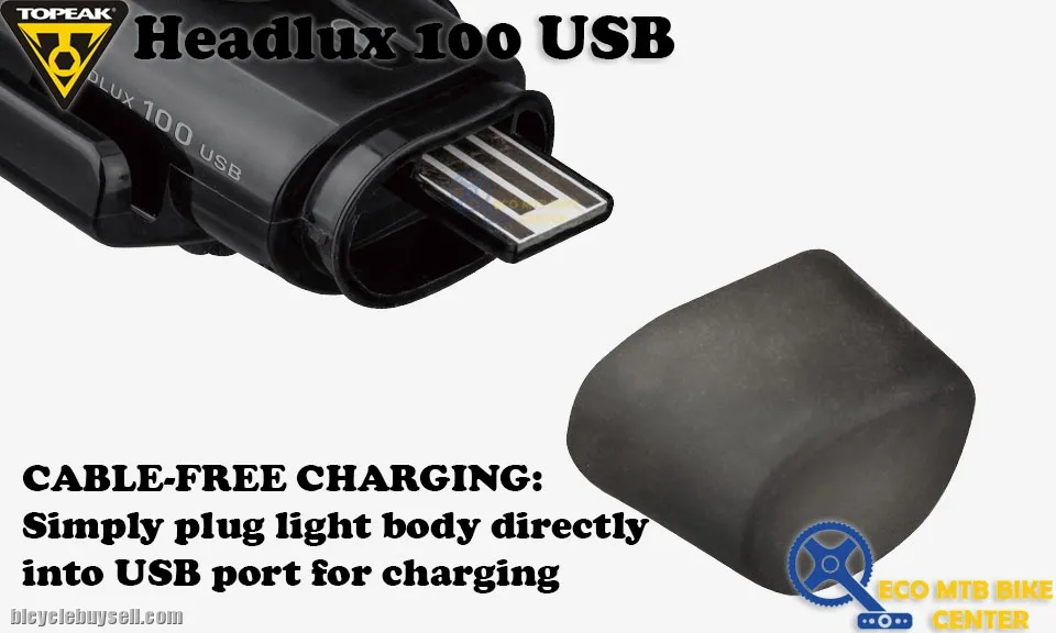 TOPEAK Light Headlux 100 USB Lumen
