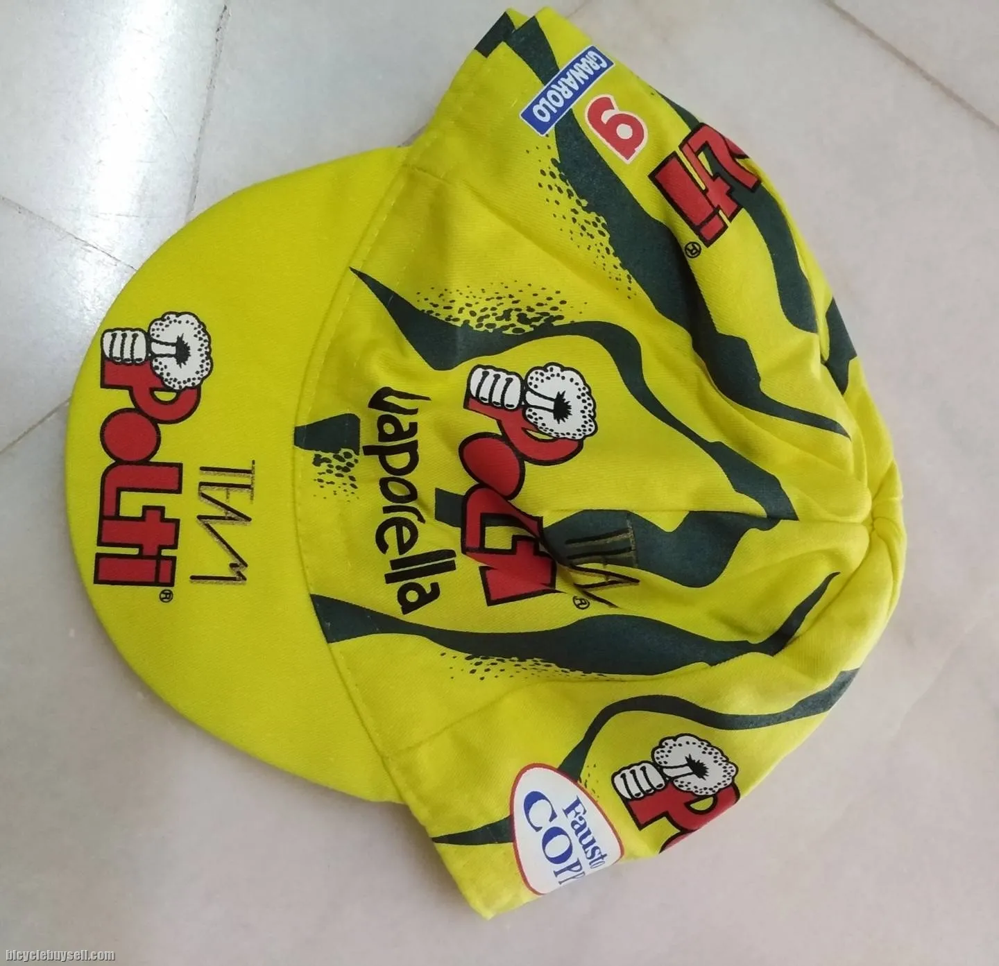 Cycling Cap fausto Coppi Polti team Yellow New