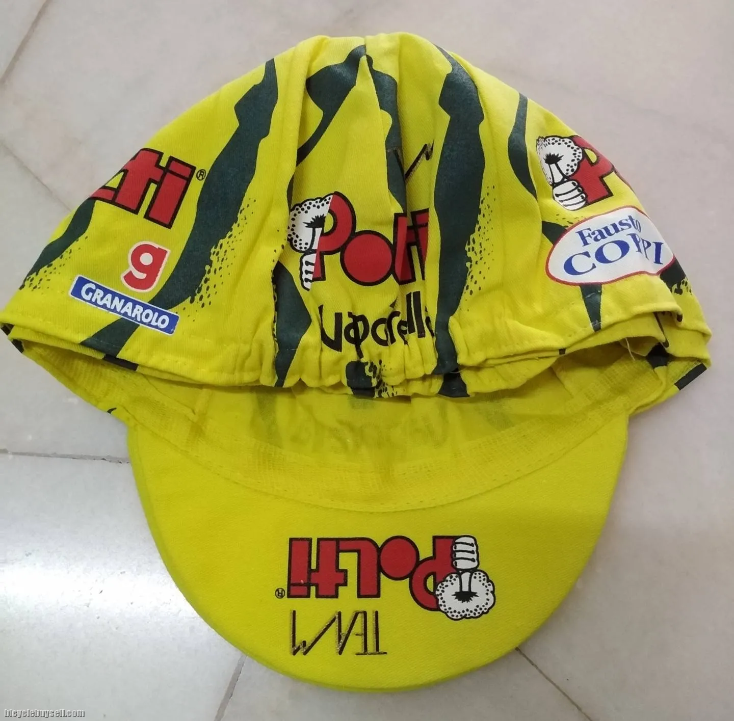 Cycling Cap fausto Coppi Polti team Yellow New