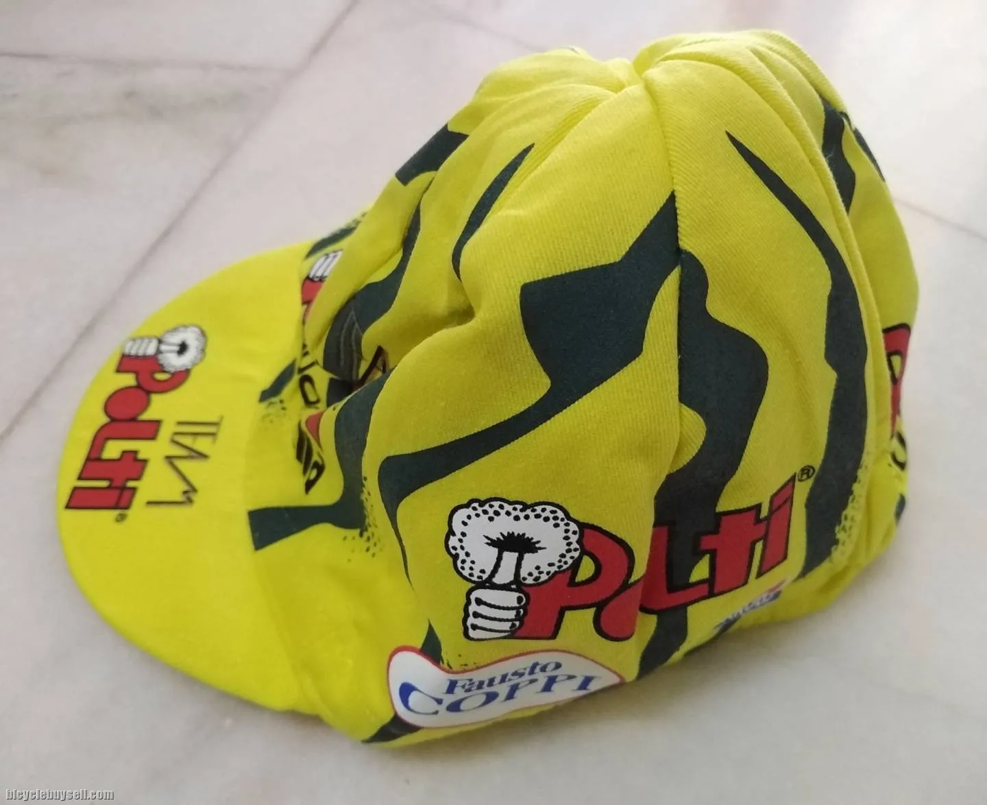 Cycling Cap fausto Coppi Polti team Yellow New