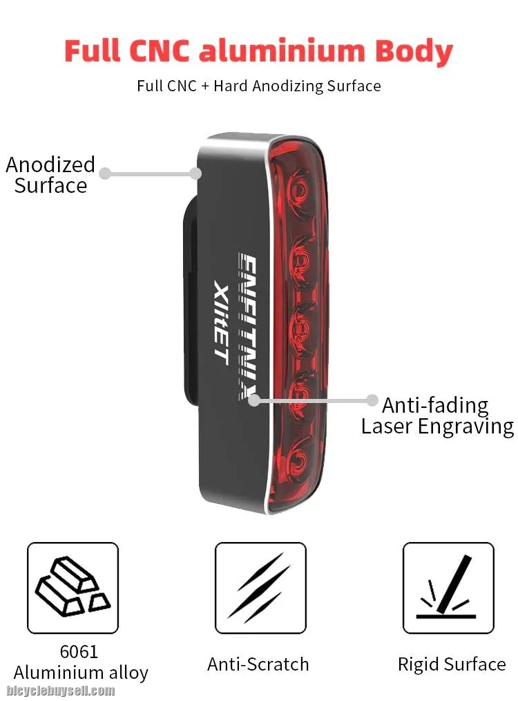 NEW XlitET Auto Start Stop Brake Sensing Flashlight For Bicycle Rear Light LED Cycling XlIte
