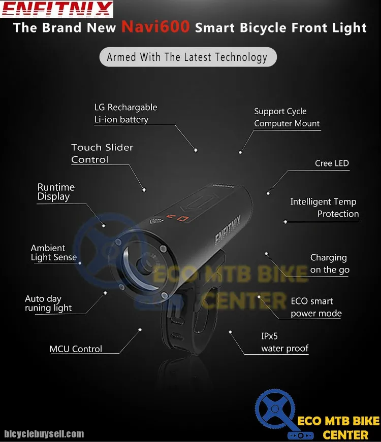 ENFITNIX Navi600 Bicycle Front Light