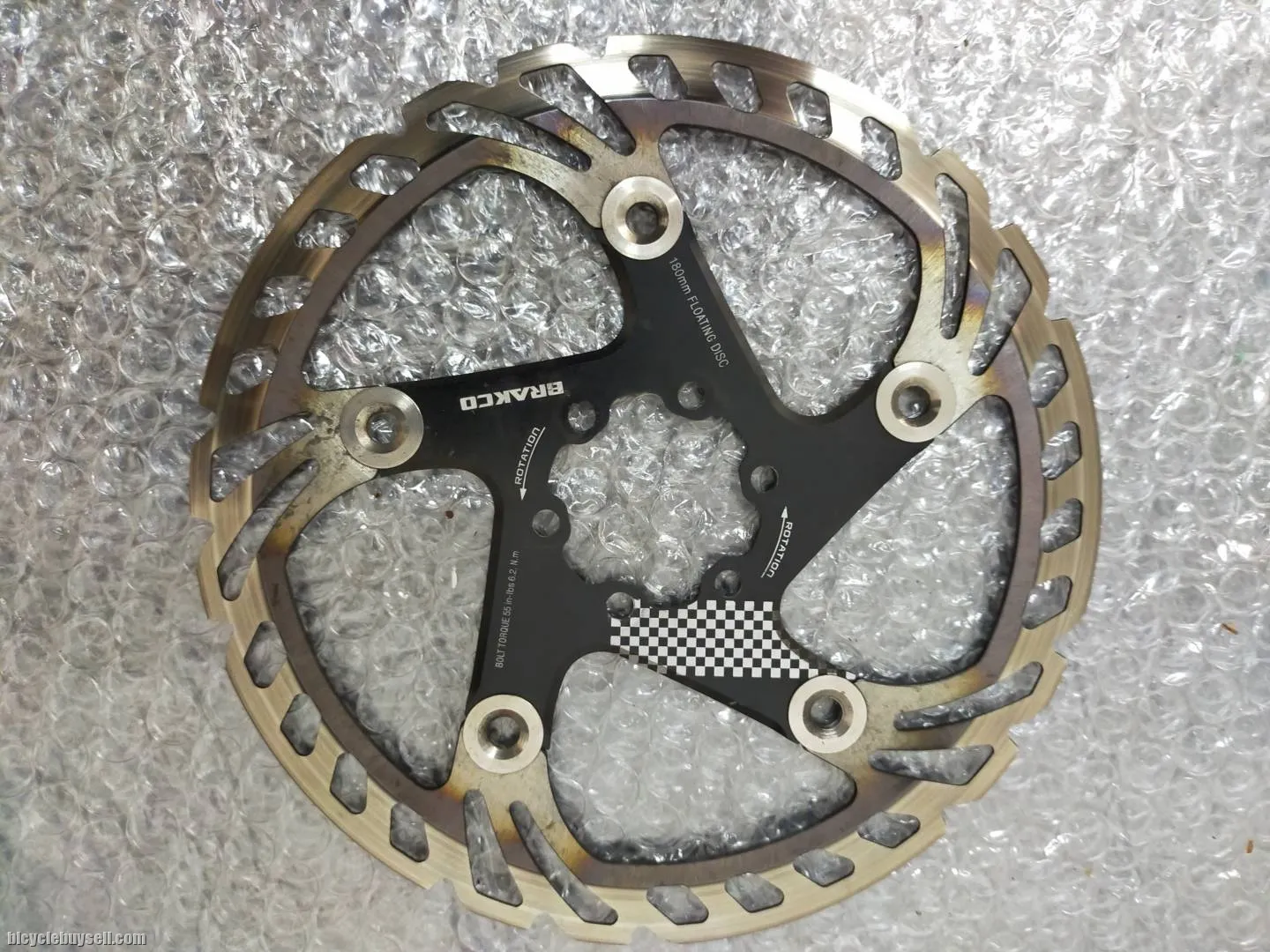 BRAKCO ROTOR 180MM FLOATING USED 1 MONTHS