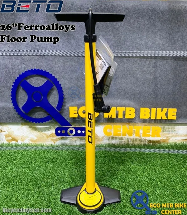 BETO 26" Ferroalloys Floor Pump Presta and Schrader (CMP-135SG5)