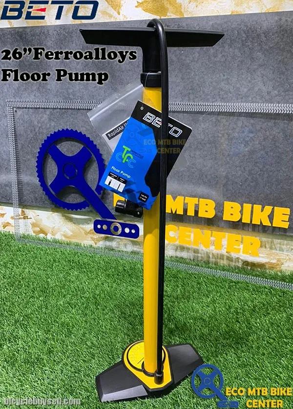 BETO 26" Ferroalloys Floor Pump Presta and Schrader (CMP-135SG5)
