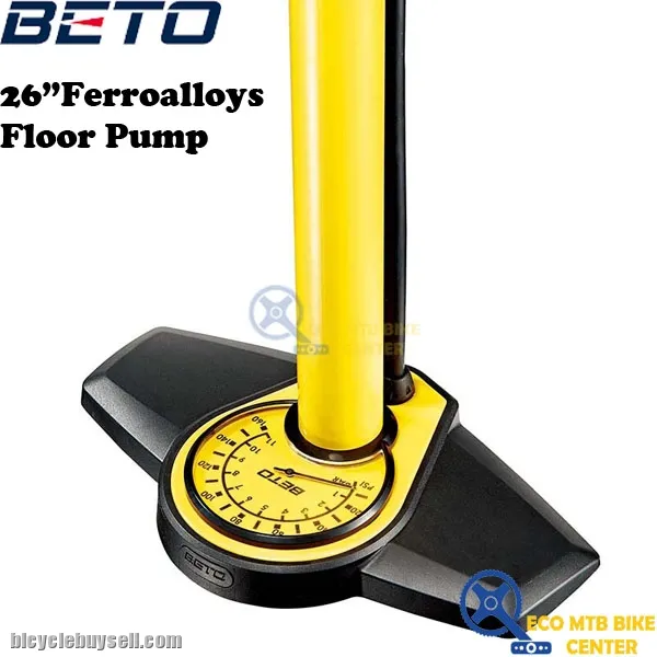 BETO 26" Ferroalloys Floor Pump Presta and Schrader (CMP-135SG5)