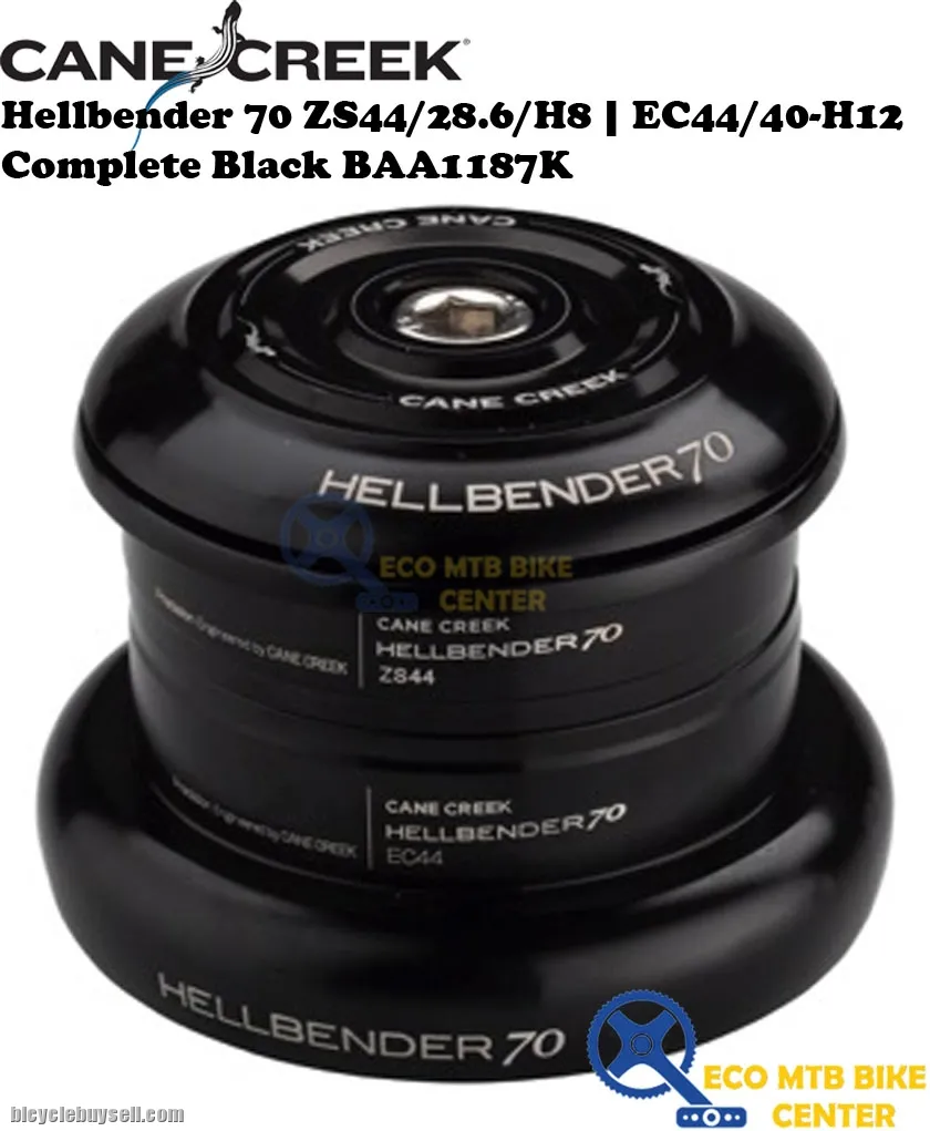 CANE CREEK Hellbender 70 ZS44/28.6/H8 | EC44/40-H12 Complete Black BAA1187K