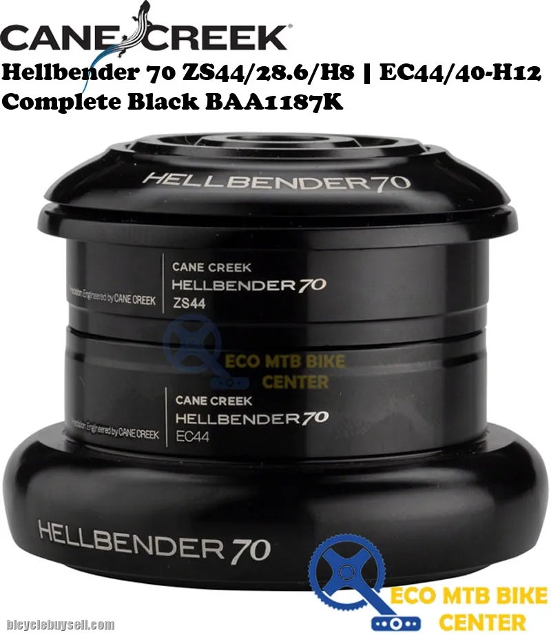 CANE CREEK Hellbender 70 ZS44/28.6/H8 | EC44/40-H12 Complete Black BAA1187K