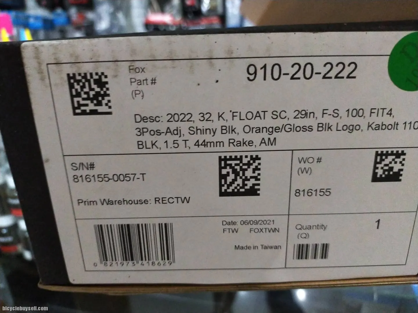 FOX FLOAT 32 YEAR2022 LATEST 29ER 100MM TRAVEL BOOST 15X110MM KASHIMA STEPCAST Original guaranteed T