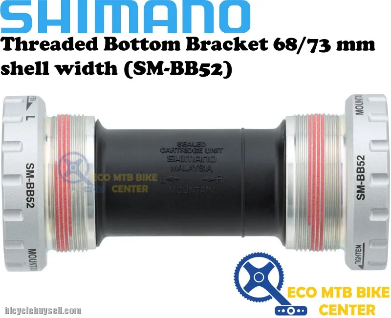 SHIMANO Threaded Bottom Bracket 68/73 mm shell width (SM-BB52)