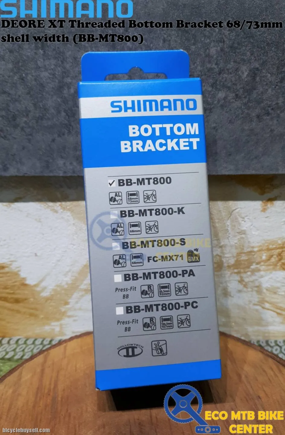 SHIMANO DEORE XT Threaded Bottom Bracket 68/73 mm shell width (BB-MT800)