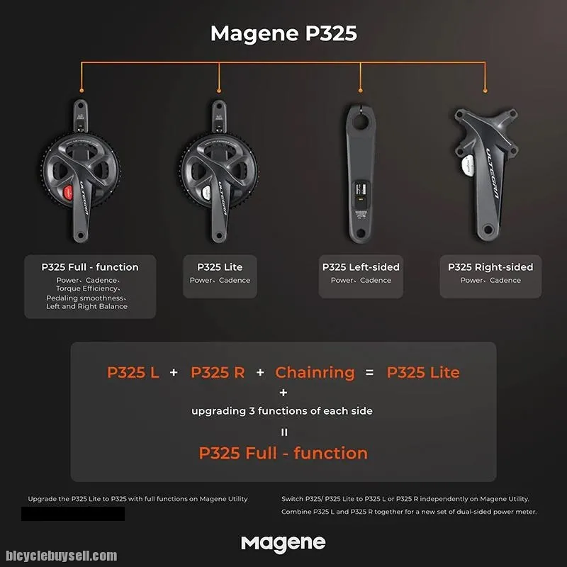 Magene P325 ultegra r8000 rechargeable full function power meter r9100 dura-ace xcadey 2xpmP35