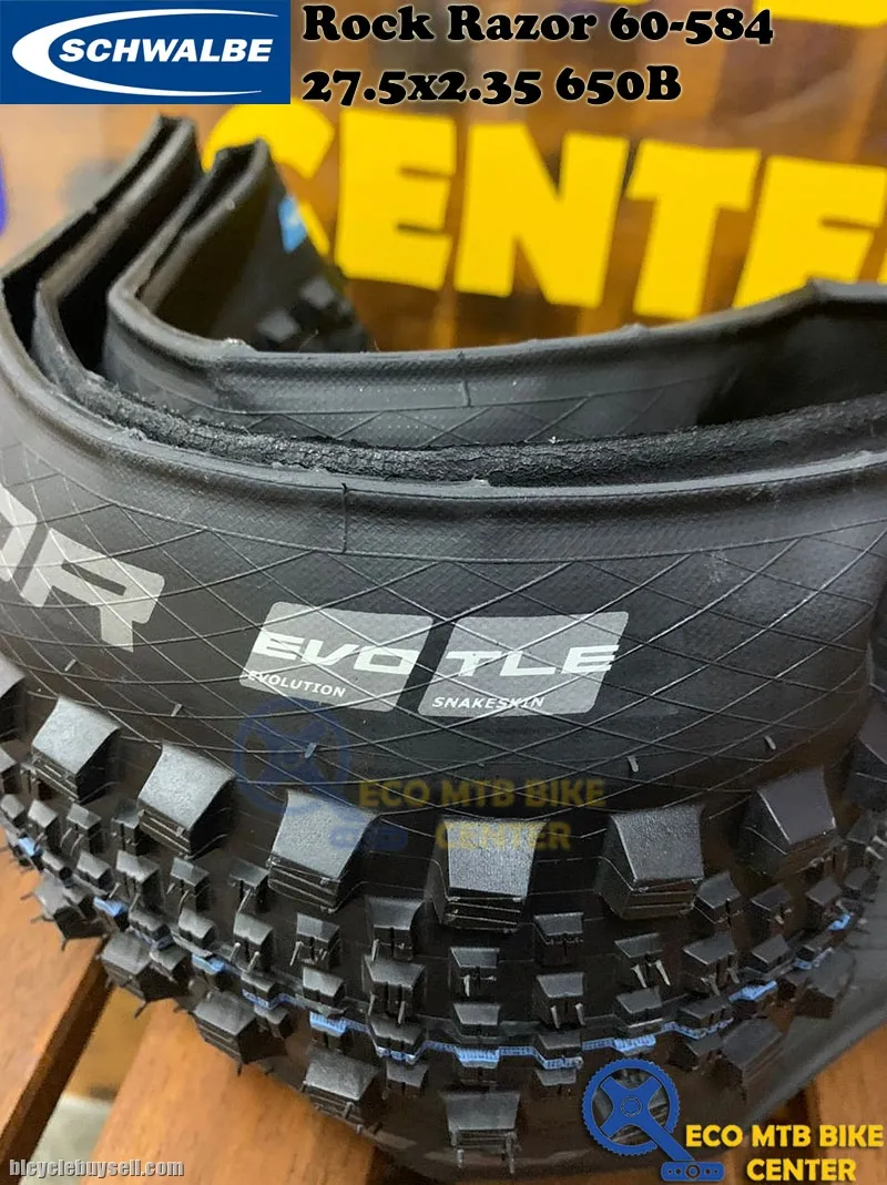 SCHWALBE Tires Rock Razor 60-584 SnakeSkin, TL-Easy Addix SpeedGrip 27.5x2.35 650B