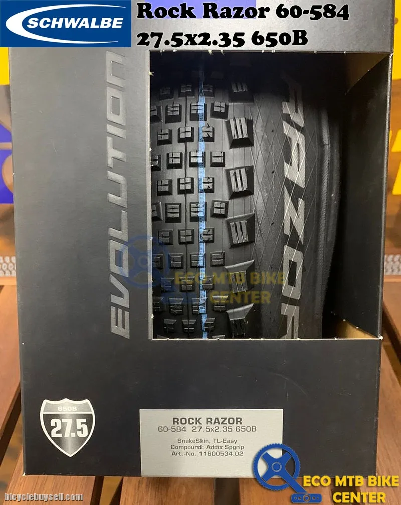 SCHWALBE Tires Rock Razor 60-584 SnakeSkin, TL-Easy Addix SpeedGrip 27.5x2.35 650B