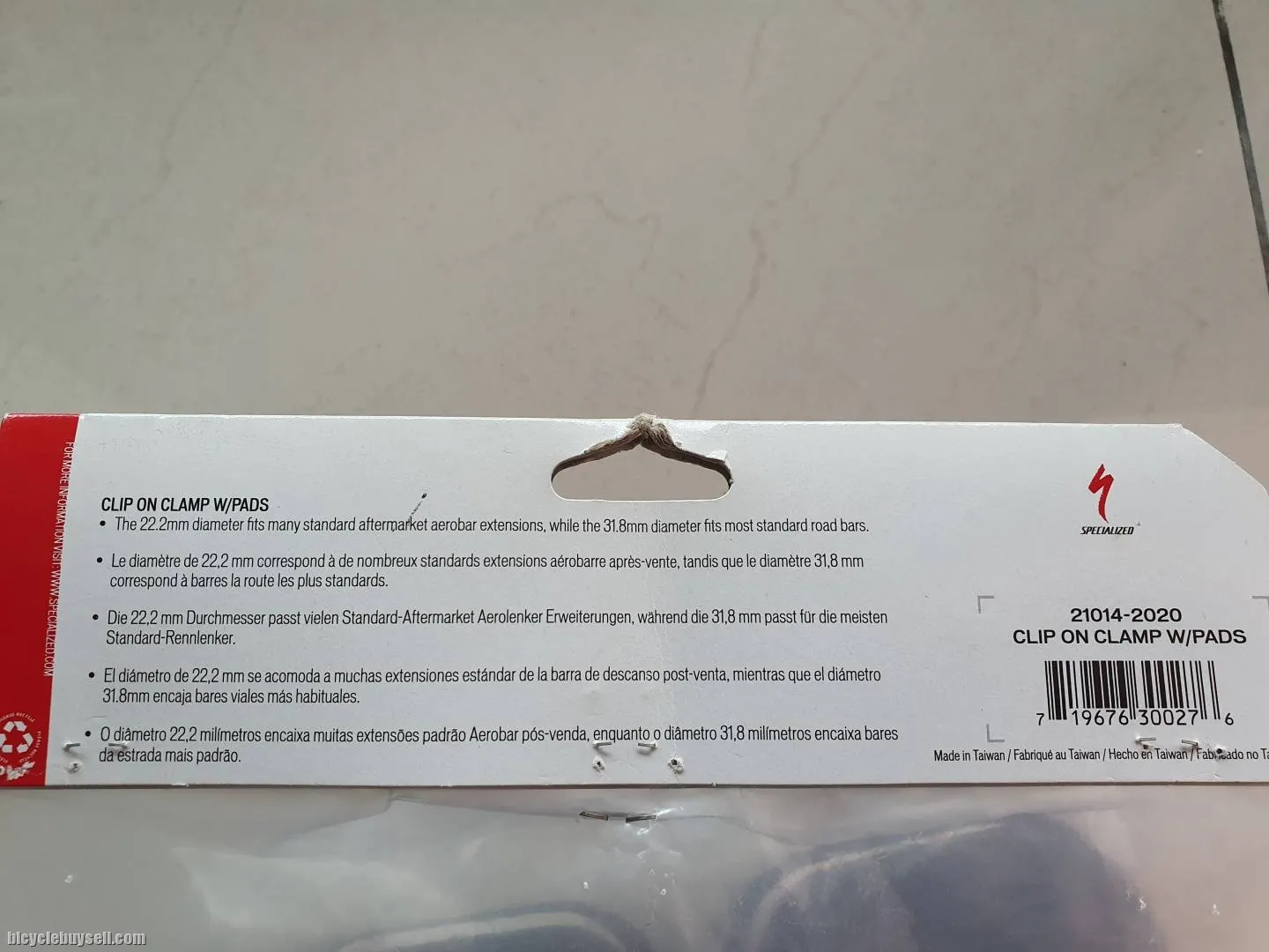 Specialized TT/Tri Clip-On Clamp with Pads