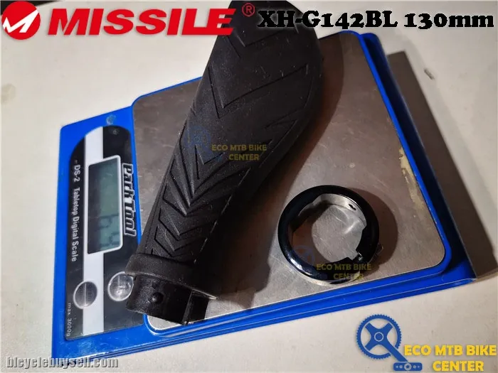 MISSILE Grips XH-G142BL 130mm Ergonomic Mountain Bike Rubber Lock Ring Fixed and Comfortable Rubber
