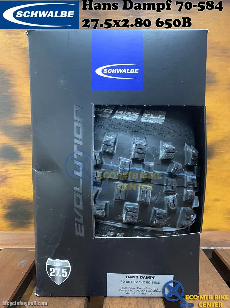 SCHWALBE Tires Hans Dampf 70-584 Evo, Apex, SnakeSkin, TLE 27.5x2.8 650B Addix SpeedGrip