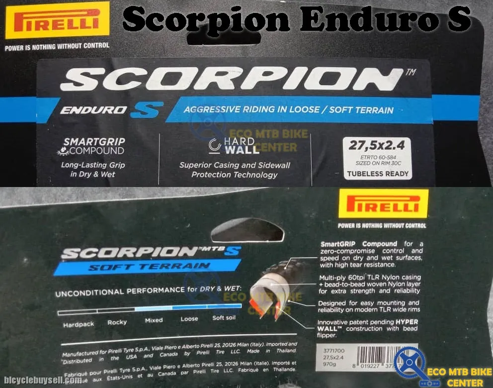 PIRELLI MTB Tires Scorpion Enduro S 27.5 | Soft Terrain | Tubeless Ready
