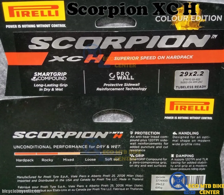 PIRELLI MTB Tires Scorpion XC H 29x2.2 | Superior Speed on Hardpack | Tubeless Ready