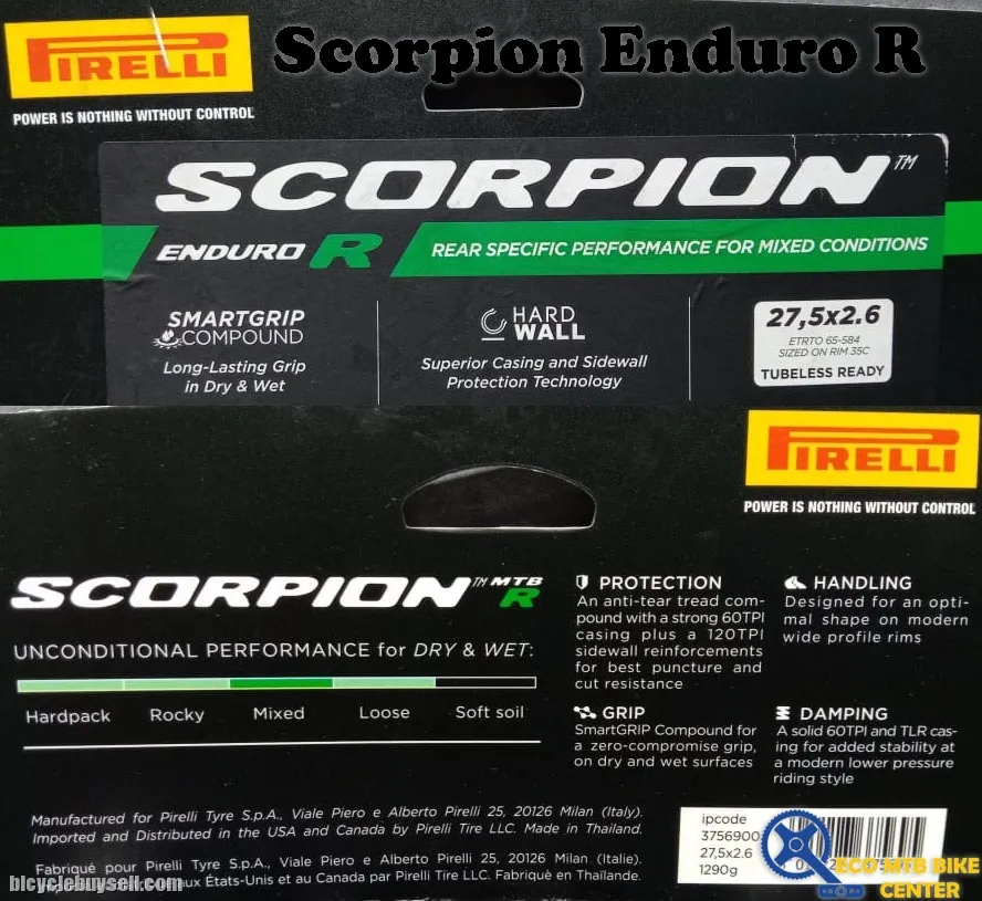 PIRELLI MTB Tires Scorpion Enduro R 27.5/29 | Rear Specific Performance for Mixed Conditions