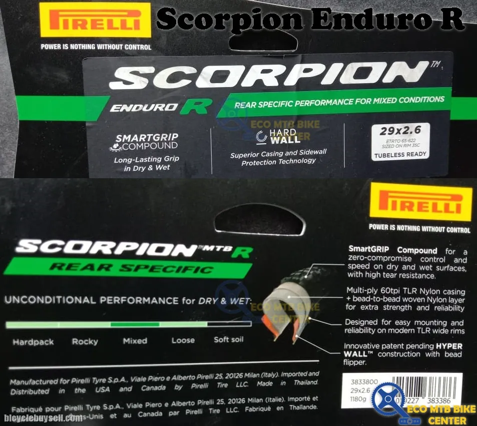 PIRELLI MTB Tires Scorpion Enduro R 27.5/29 | Rear Specific Performance for Mixed Conditions