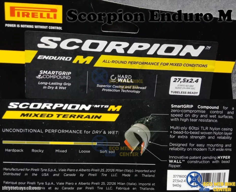 PIRELLI MTB Tires Scorpion Enduro M 27.5 | All-Round Performance for Mixed Conditions