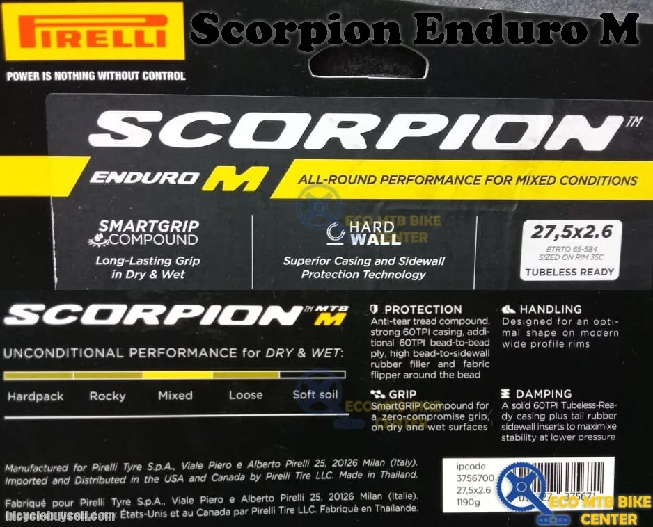 PIRELLI MTB Tires Scorpion Enduro M 27.5 | All-Round Performance for Mixed Conditions