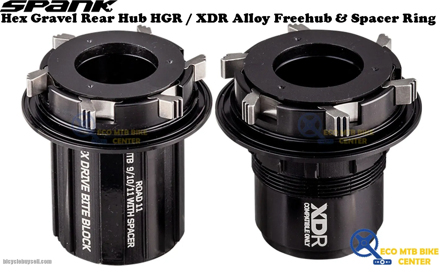 SPANK Hex Gravel Rear Hub HGR / XDR Alloy Freehub &amp; Spacer Ring