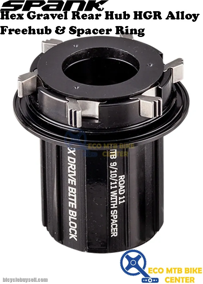SPANK Hex Gravel Rear Hub HGR / XDR Alloy Freehub &amp; Spacer Ring