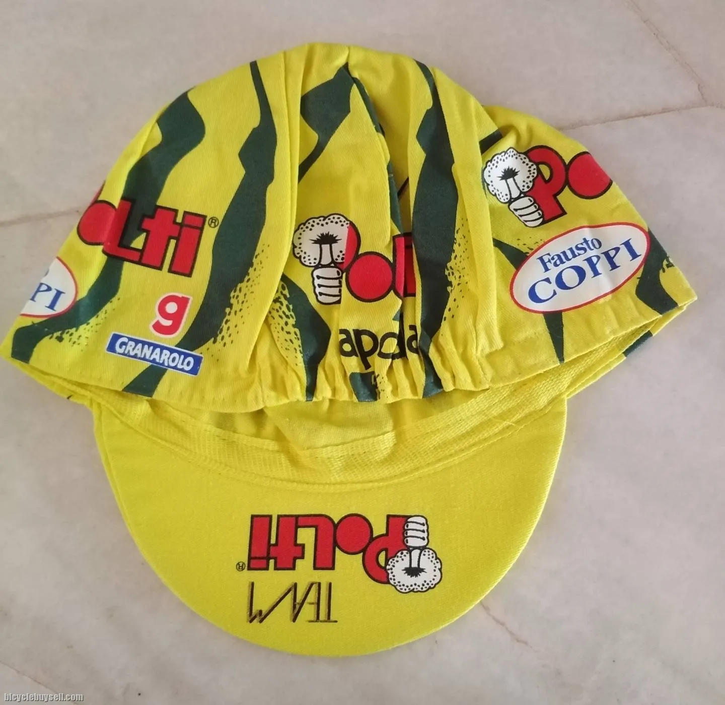 Cycling Cap fausto Coppi Polti team Yellow New