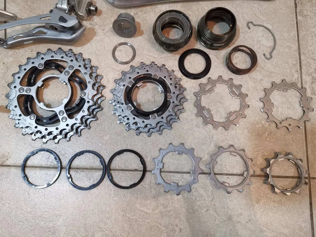 Extremely Rare Campagnolo Athena Sliver Groupset