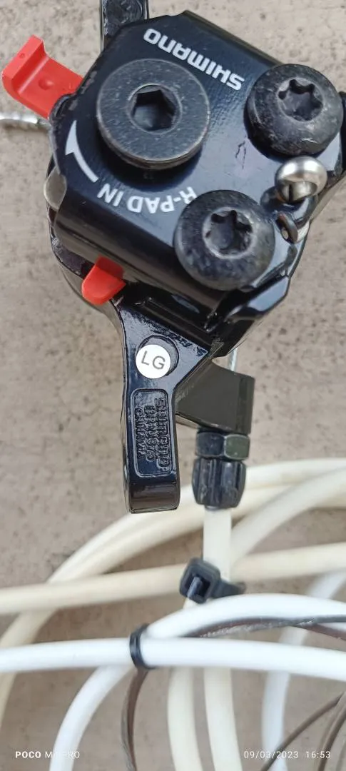 Shimano EZ Fire Plus 3x8 speed shifter with Shimano Mechanical Disck Brake MTB Caliper